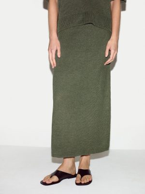 Linen Silk Pocket Skirt
