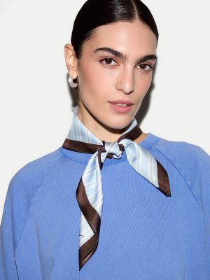 Stripe Silk Twill Scarf