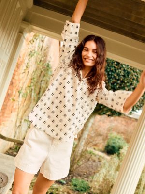 Geo Check Linen Tunic
