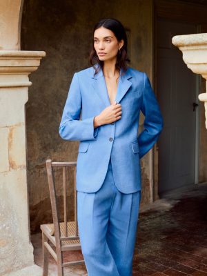 Linen Notch Lapel Blazer