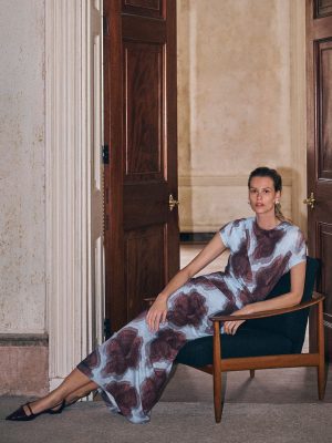 Tiger Orchid Cap Sleeve Dress